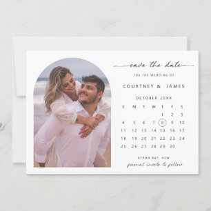 Bogenkalender-Foto Save the Date Einladung