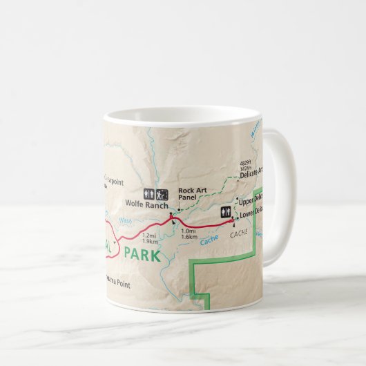 Bogenkarten-Tasse Kaffeetasse (VorderseiteRechts)