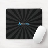 Bogenlinux-coole schwarze Sternexplosion Mousepad (Mit Mouse)