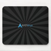 Bogenlinux-coole schwarze Sternexplosion Mousepad (Vorne)