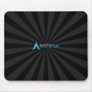 Bogenlinux-coole schwarze Sternexplosion Mousepad