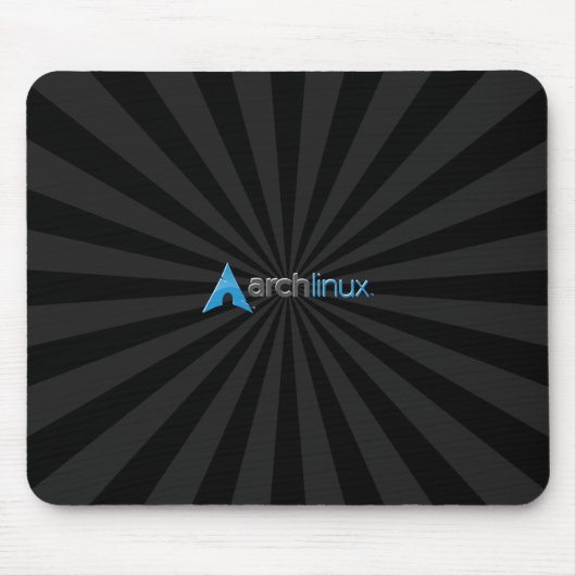 Bogenlinux-coole schwarze Sternexplosion Mousepad (Vorne)