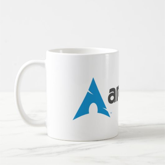 Bogenlinux-Tasse Kaffeetasse (Links)