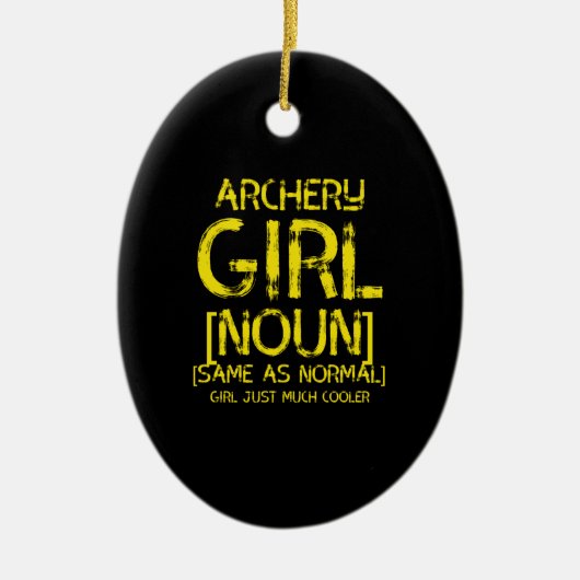 Bogenmädchen Keramik Ornament (Vorne)