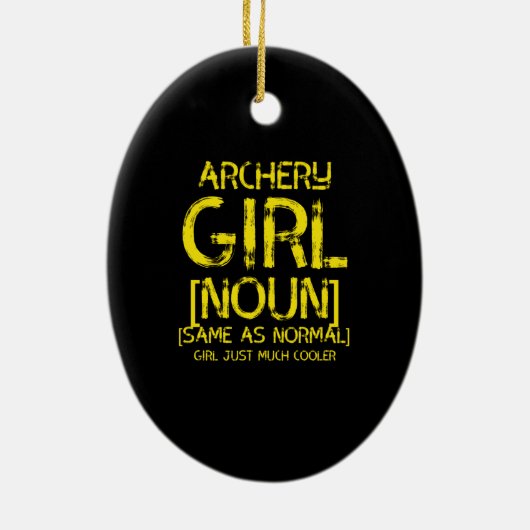 Bogenmädchen Keramik Ornament (Hinten)