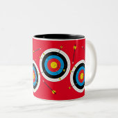 Bogenpfeile und Ziele, Fun Bow Shooting Zweifarbige Tasse (VorderseiteRechts)