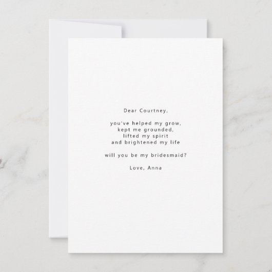 Bogenrahmen wird mein Bridesman Vorschlag Card sei Dankeskarte (Rückseite)