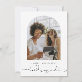 Bogenrahmen wird meine Bridesmaid-Vorschlagskarte  Dankeskarte