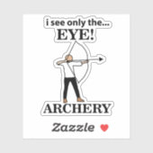 Bogenschießbow Aufkleber (Blatt)