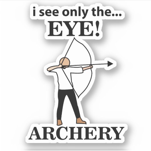 Bogenschießbow Aufkleber (Vorderseite)