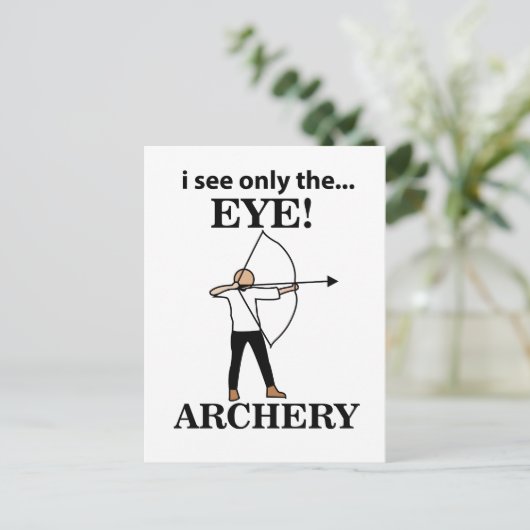 Bogenschießbow Postkarte (Stehend Vorderseite)