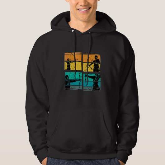 Bogenschießbühne Retro Vintag Hoodie (Vorderseite)