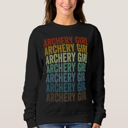 Bogenschießbühne und Bogenschießen Sweatshirt (Vorderseite)