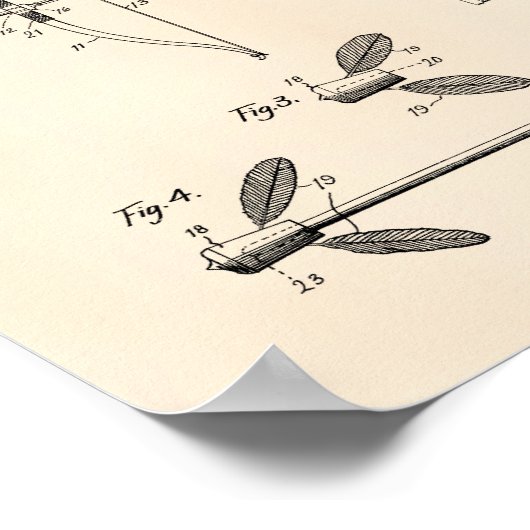 Bogenschießen 1929 Patentkunst Alter Peper Poster (Ecke)