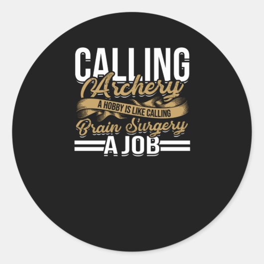 Bogenschießen als Hobby bezeichnen - Bogenbogen un Runder Aufkleber (Vorderseite)