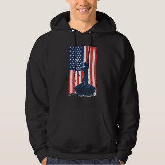 Bogenschießen Amerikanische Flagge Fisch Bogenjagd Hoodie