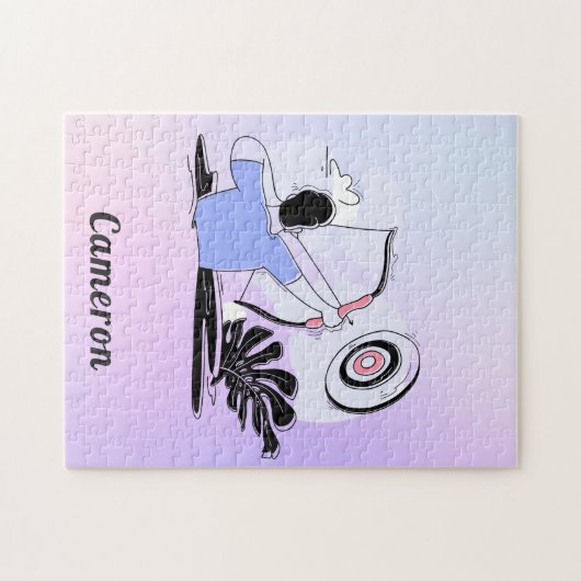 Bogenschiessen Bullseye & Archer Modern Gradient & Puzzle (Horizontal)