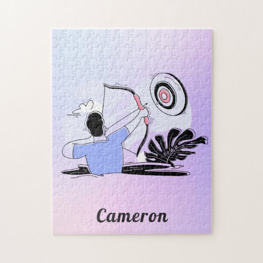 Bogenschiessen Bullseye & Archer Modern Gradient & Puzzle (Vertikal)