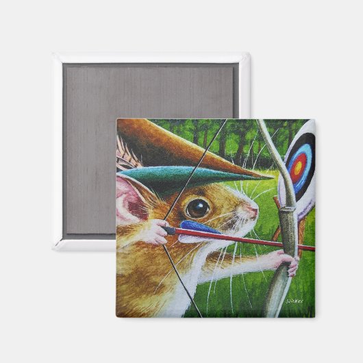 Bogenschießen Camp Mouse Bow & Arrow Kunst Magnet (Vorderseite/Rückseite)