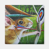 Bogenschießen Camp Mouse Bow & Arrow Kunst Magnet (Vorne)