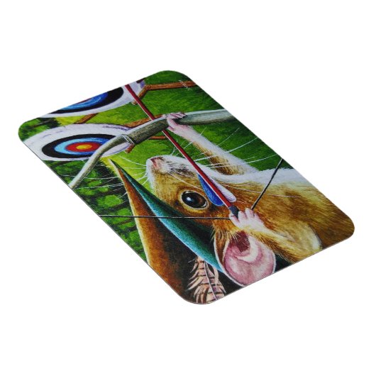 Bogenschießen Camp Mouse Bow & Arrow Kunst Magnet (Rechte Seite)