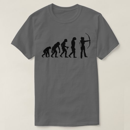 Bogenschießen der Evolution T-Shirt (Design vorne)
