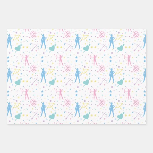 Bogenschießen der Frauen - Bogenschießen der Bogen Geschenkpapier Set (Vorderseite 3)