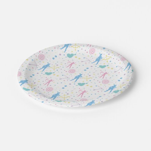 Bogenschießen der Frauen - Bogenschießen der Bogen Pappteller (Schrägansicht)