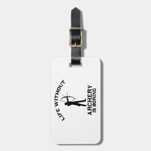 Bogenschießen ENTWÜRFE Gepäckanhänger (Vorderseite vertikal)