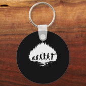 Bogenschießen Evolution Affe Mensch Bogenschütze Schlüsselanhänger (Vorderseite)