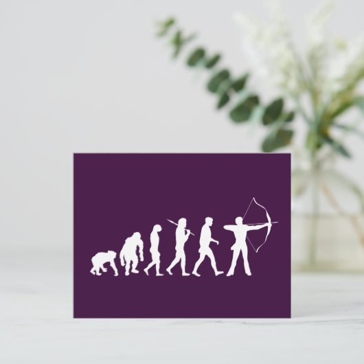 Bogenschießen-Evolution eines Bogenschiffs und ein Postkarte (Stehend Vorderseite)