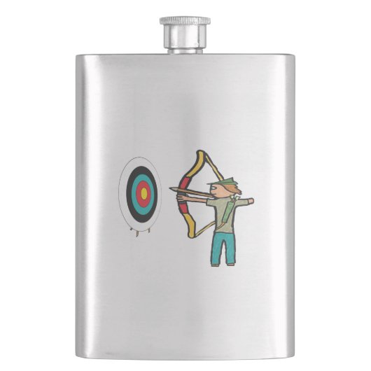 Bogenschießen Flachmann (Vorderseite)