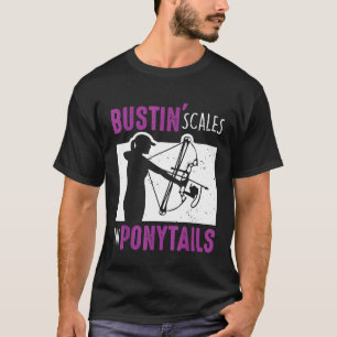 Bogenschießen Frau Angelndes Mädchen T-Shirt
