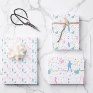 Bogenschießen für Frauen - Bogenschütze Bogen Pfei Geschenkpapier Set