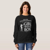 Bogenschießen für Mädchen Frauen Bowhunter Bogenfä Sweatshirt (Vorne ganz)