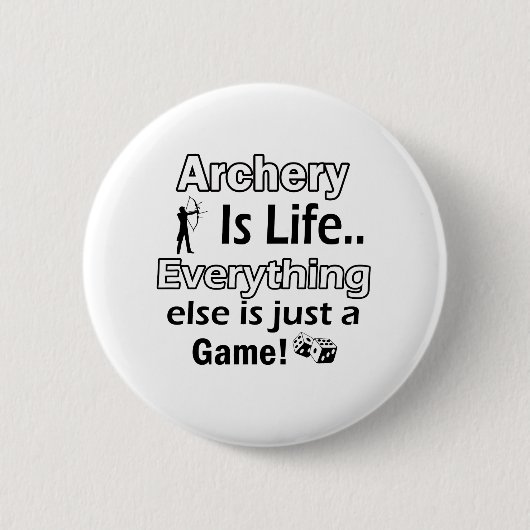 Bogenschießen-Geschenkartikel Button (Vorderseite)