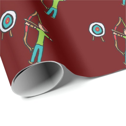 Bogenschießen Geschenkpapier (Rolleneckpunkt)