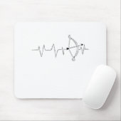 Bogenschießen Herzfürs Pfeil und Bogen Mousepad (Mit Mouse)