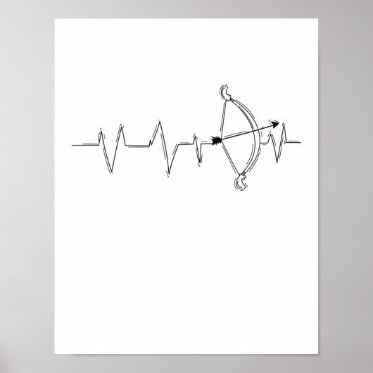Bogenschießen Herzschlag fürs Pfeil und Bogen Poster (Vorne)