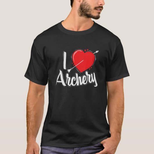 Bogenschießen I Liebe T-Shirt (Vorderseite)