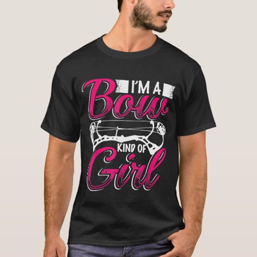 Bogenschießen Ich bin eine Bow-Art Mädchen Lieben T-Shirt (Vorderseite)