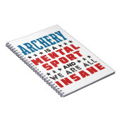 Bogenschießen ist ein psychischer Sport und wir si Notizblock (Rechte Seite)