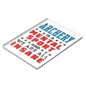 Bogenschießen ist ein psychischer Sport und wir si Notizblock (Linke Seite)