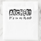 Bogenschießen ist es in meinem Blut Rechteckiger Aufkleber (Tasche)