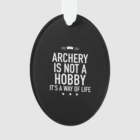 Bogenschießen ist kein Hobby weiß Ornament (Vorderseite)