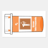 Bogenschießen ist mein Medikament Rechteckiger Aufkleber (Vorderseite)