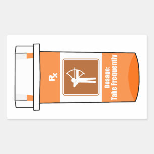 Bogenschießen ist mein Medikament Rechteckiger Aufkleber