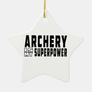 Bogenschießen ist meine Supermacht Keramikornament