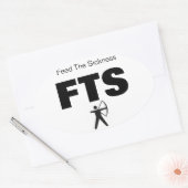 Bogenschiessen Jagd Fütterte das Set "Kranken OVAL Ovaler Aufkleber (Umschlag)