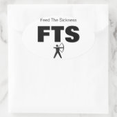 Bogenschiessen Jagd Fütterte das Set "Kranken OVAL Ovaler Aufkleber (Tasche)